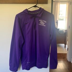 Nike dri fit  purple High Point University soccer pull over